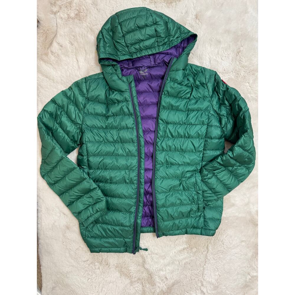Boys Rokka & Rolla Ultralight Weight Packable Down Jacket Green Sz 14/16 XL
